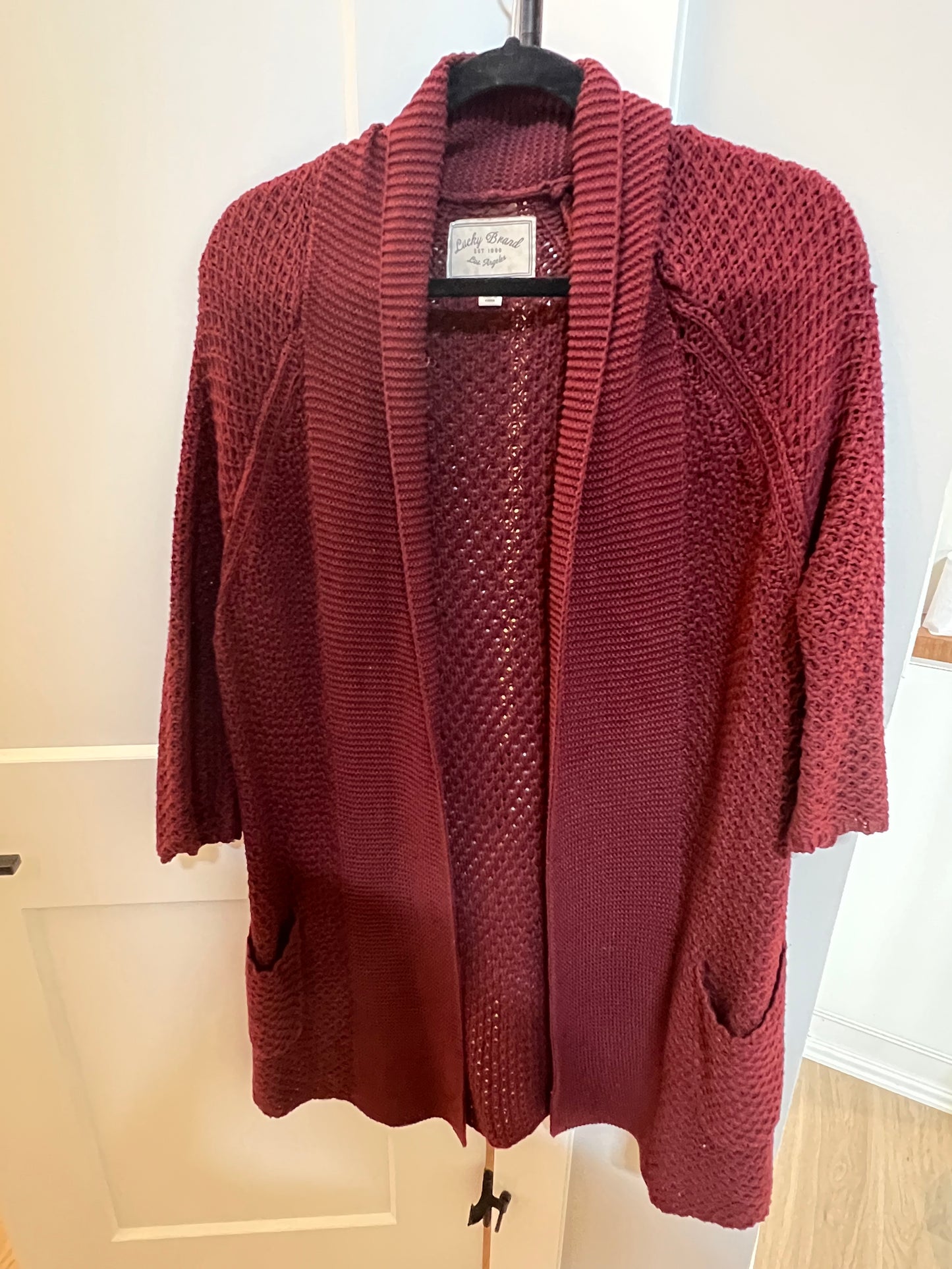 Size s/m womens lucky brand sweater , maroon