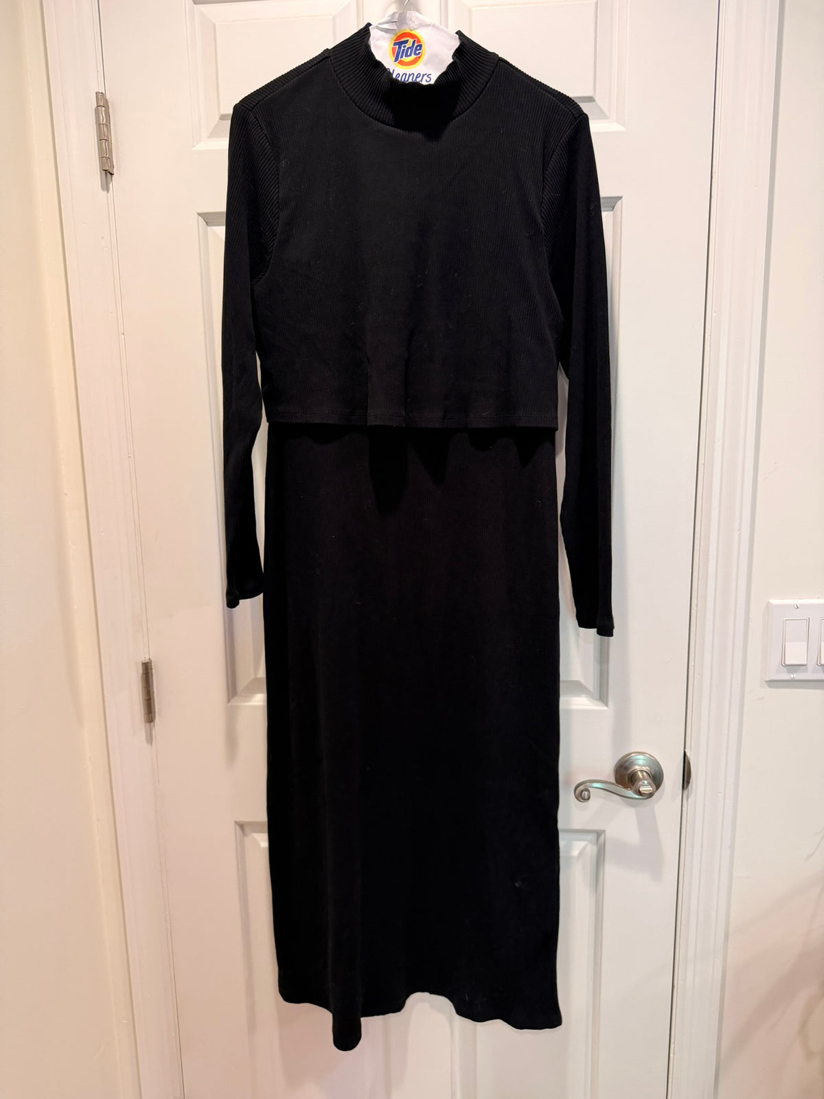 #85 Old Navy Black Mock Neck Nursing Dress, Women's XL