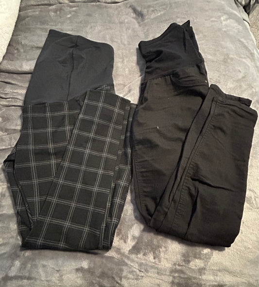 #27 Maternity Black Pants (Size L)