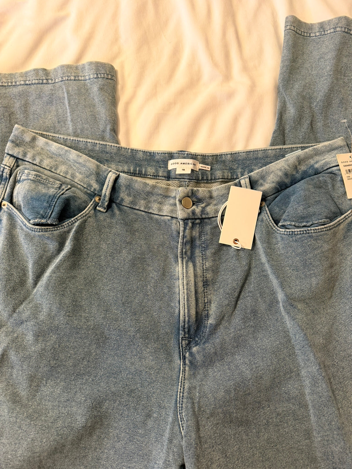 #85 NWT Good American Jeanius Good Skate Sweatpants Sz 18, Women's XL