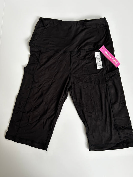 NWT  Black Women's Small/Medium Biker Shorts with Pockets (Charlie's Project)