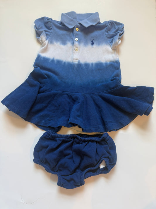 REDUCED #116 Ralph Lauren Polo Dress with Bloomers girls 12 months