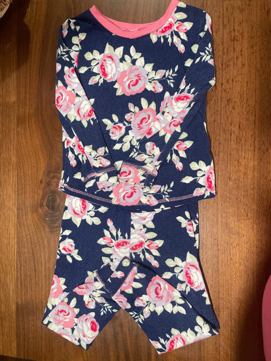 #177 Sleep on It Girl's Floral Pajamas 4T