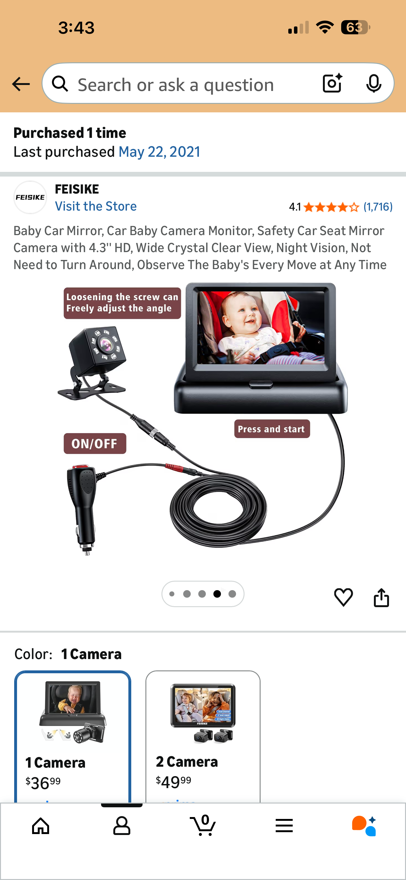 #30 REDUCED Car Video Baby Monitor - GUC