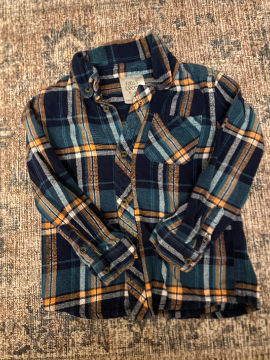 #41 Falls Creek boys plaid button down 3T