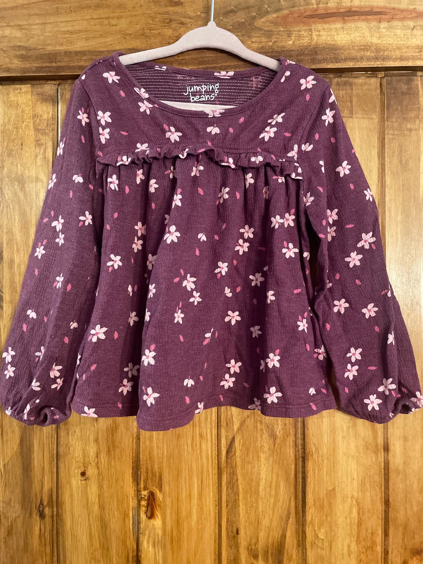 #177 Jumping Beans Girls Purple Floral Shirt 4T