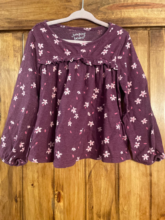 #177 Jumping Beans Girls Purple Floral Shirt 4T