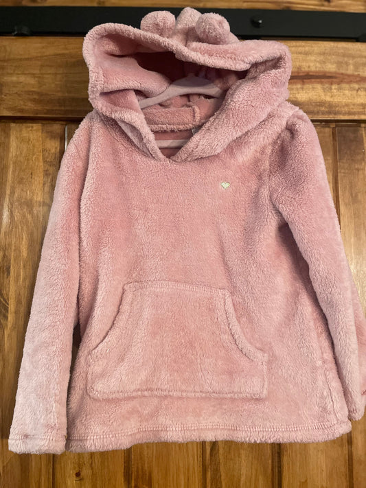 #177 Carter's Pink Fuzzy Hooded Girl's Sweatshirt 4T