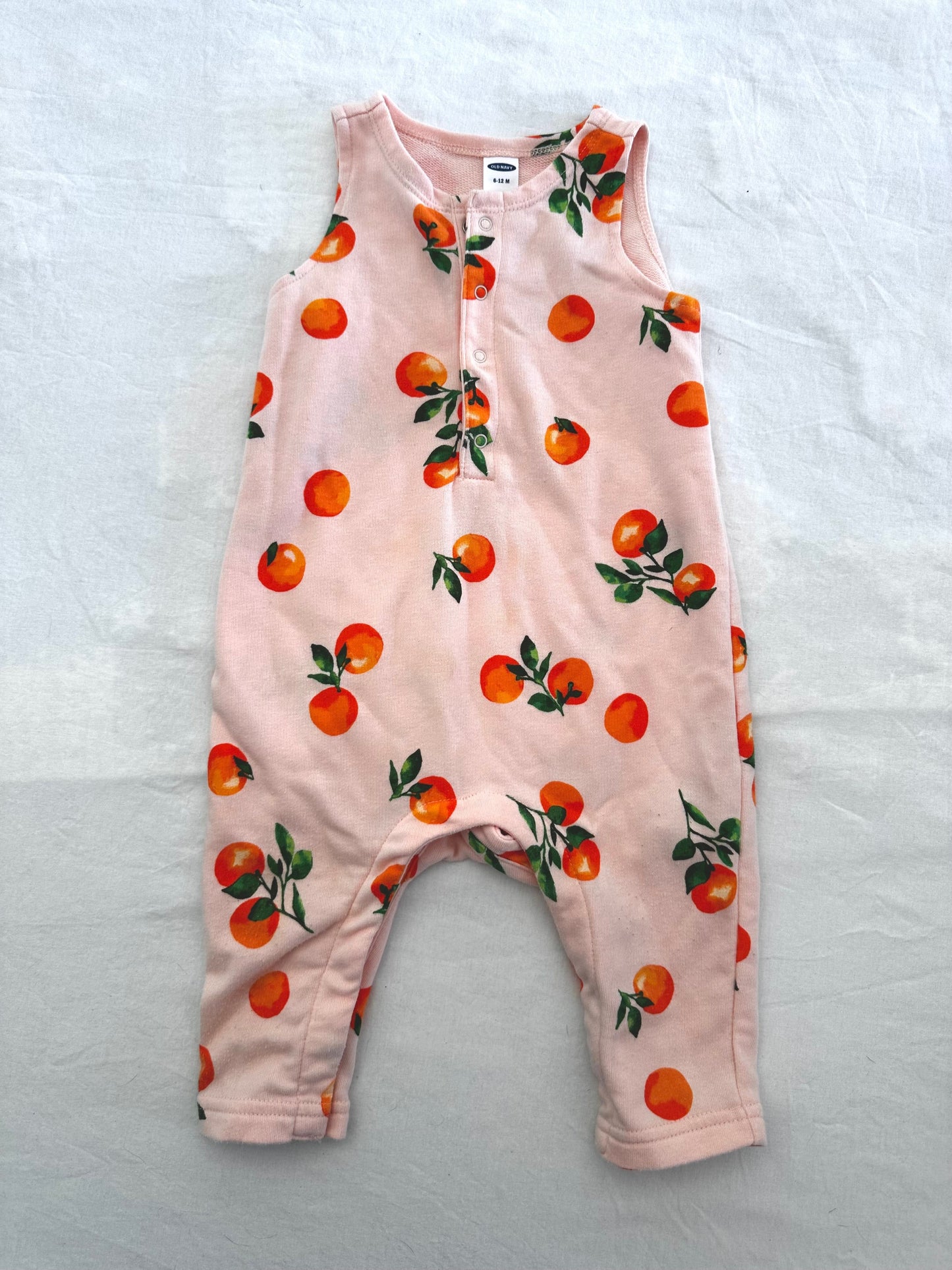 #30 REDUCED Old Navy Citrus Jumpsuit - 6-12M - EUC