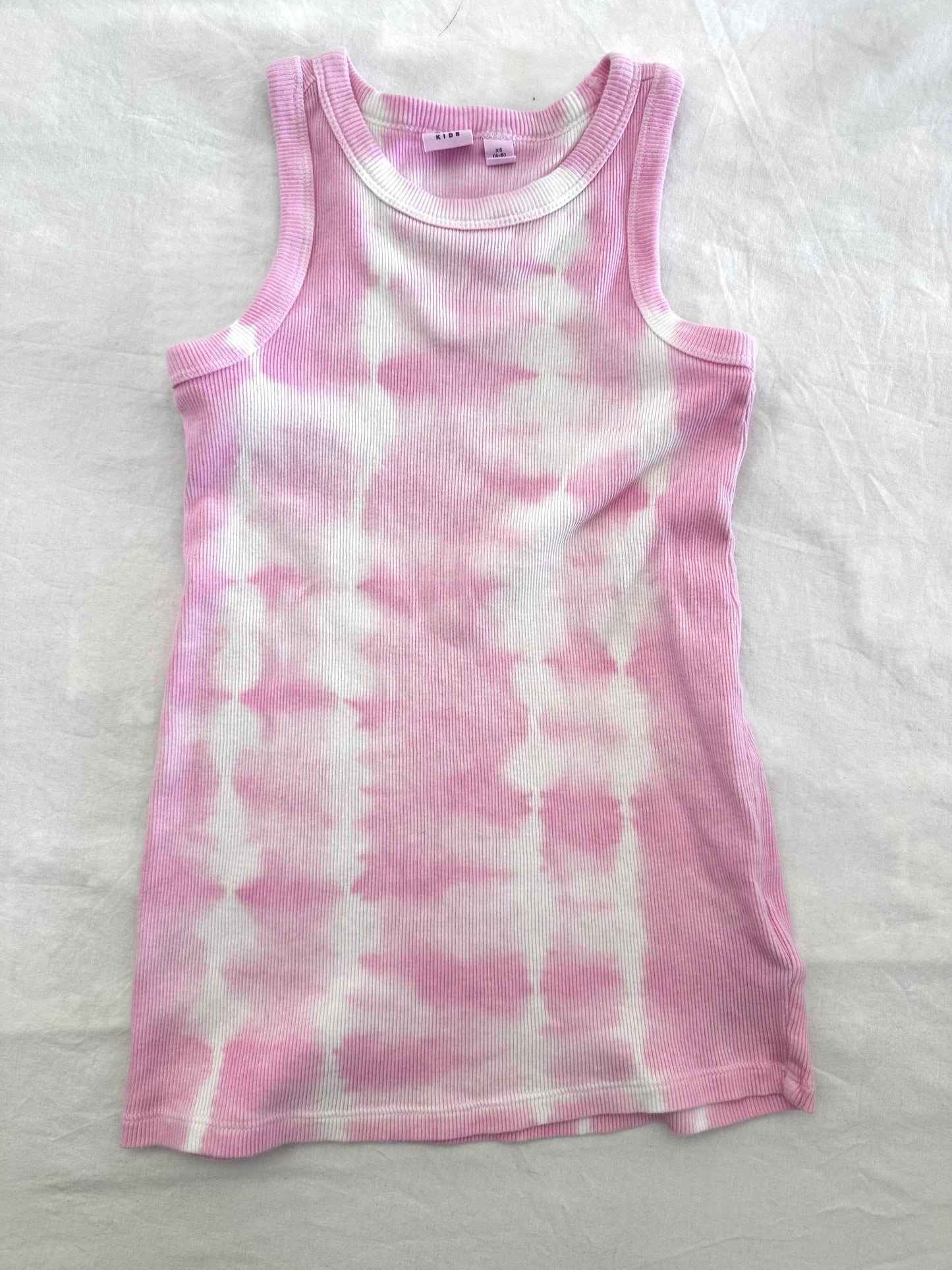 #30 REDUCED Gap Ribbed Pink Tie Dye Dress - EUC - XS (4-5)