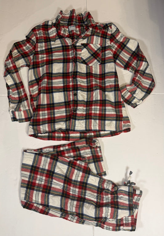 #141 unisex men/women’s old navy large holiday flannel pajama Kid match in 10-12