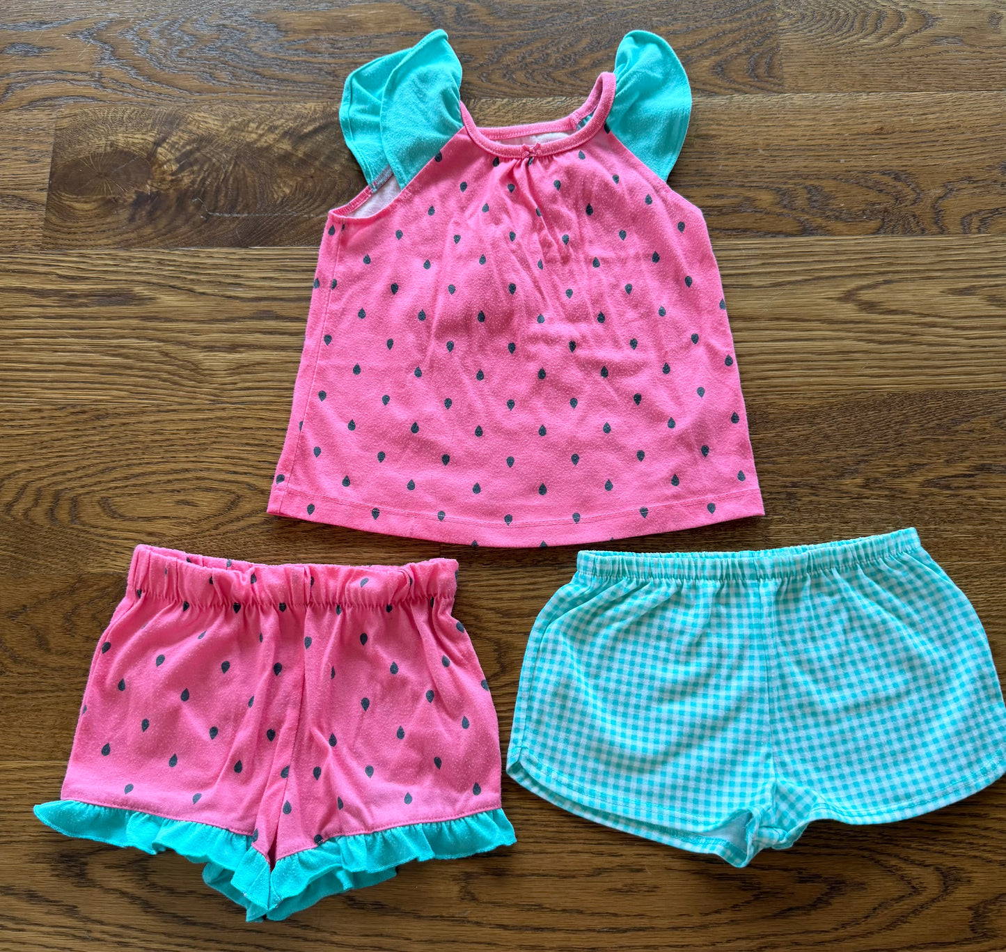 52 - Girls 4T Carter’s Mix-n-Match Watermelon Pajama Set