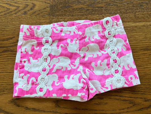 52 - Girls 4 Lilly Pulitzer Pink/White with Elephants