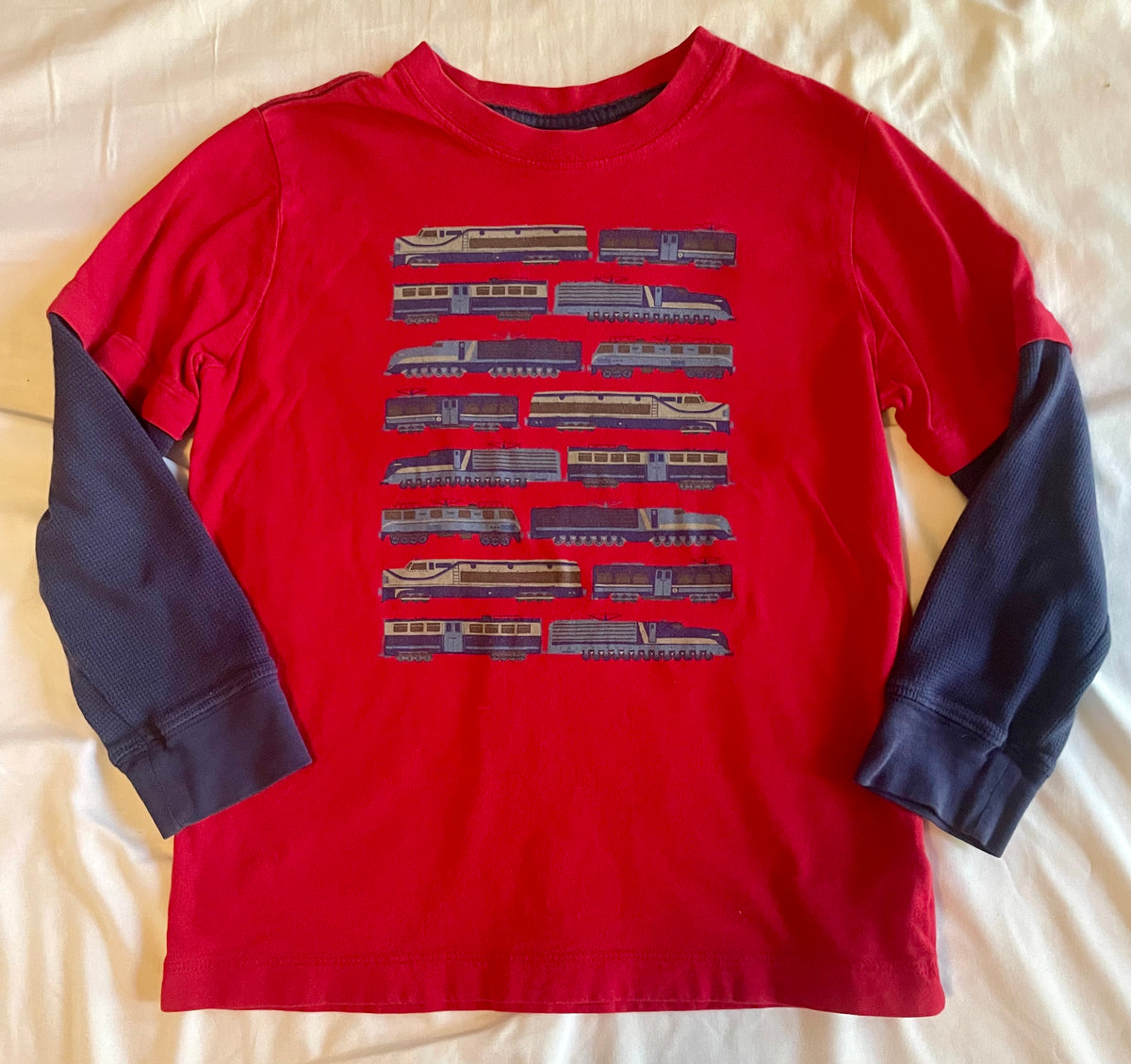Seller #73 Hanna Andersson Boys Train Long Sleeve Tee Size 120/6-7