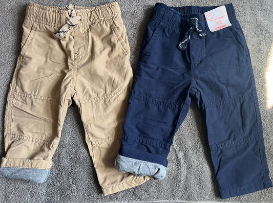 Seller #13 Gymboree boys 12-18 months lined pants - one NWT!
