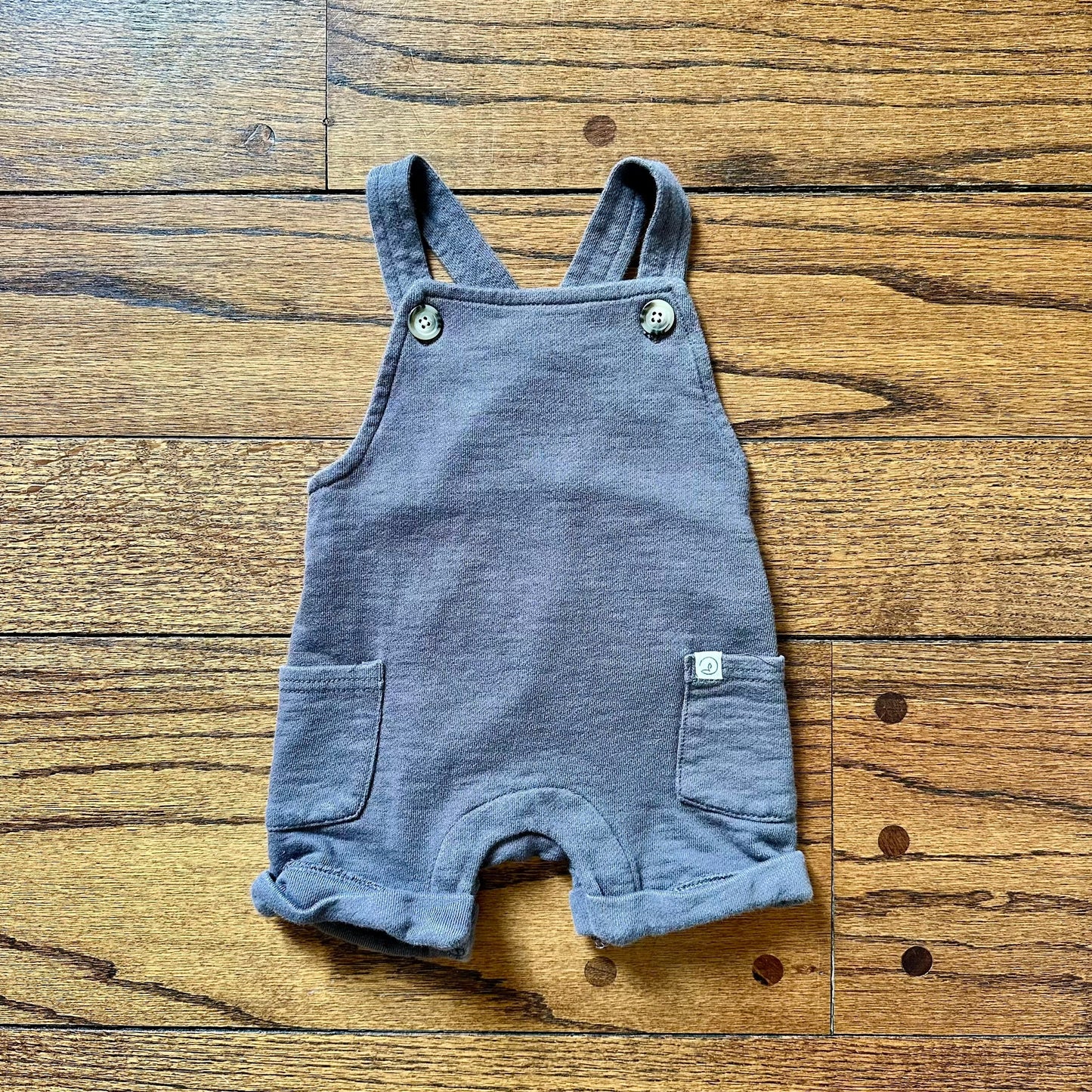 #95 EUC Boys Little Planet Gray Overalls, size 9 months