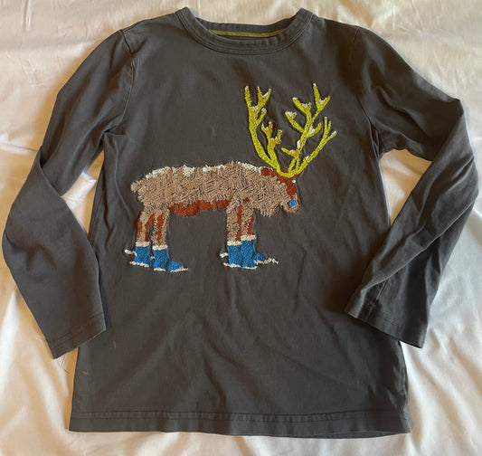 Seller #73 Mini Boden Moose Long Sleeve Tee Boys Size 5-6
