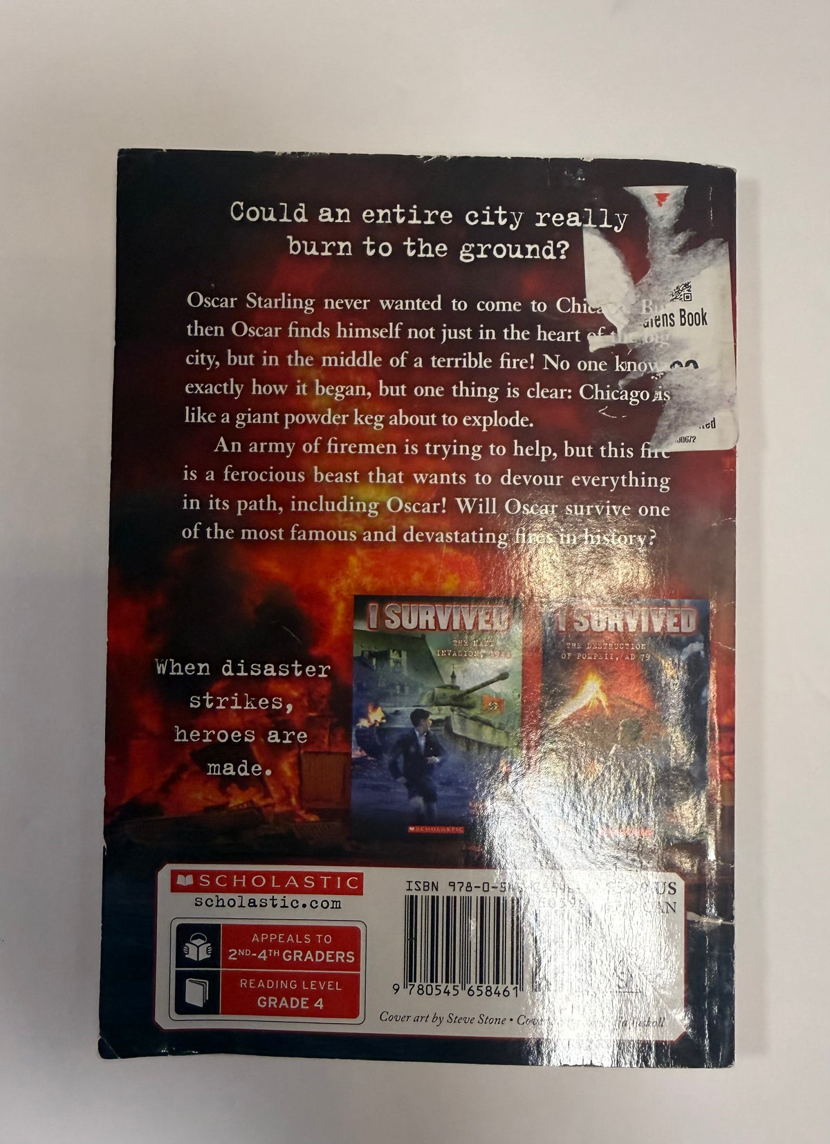 #141 Set of I survived novels -San Fran earthquake, grizzlies, Gettysburg, and great Chicago fire