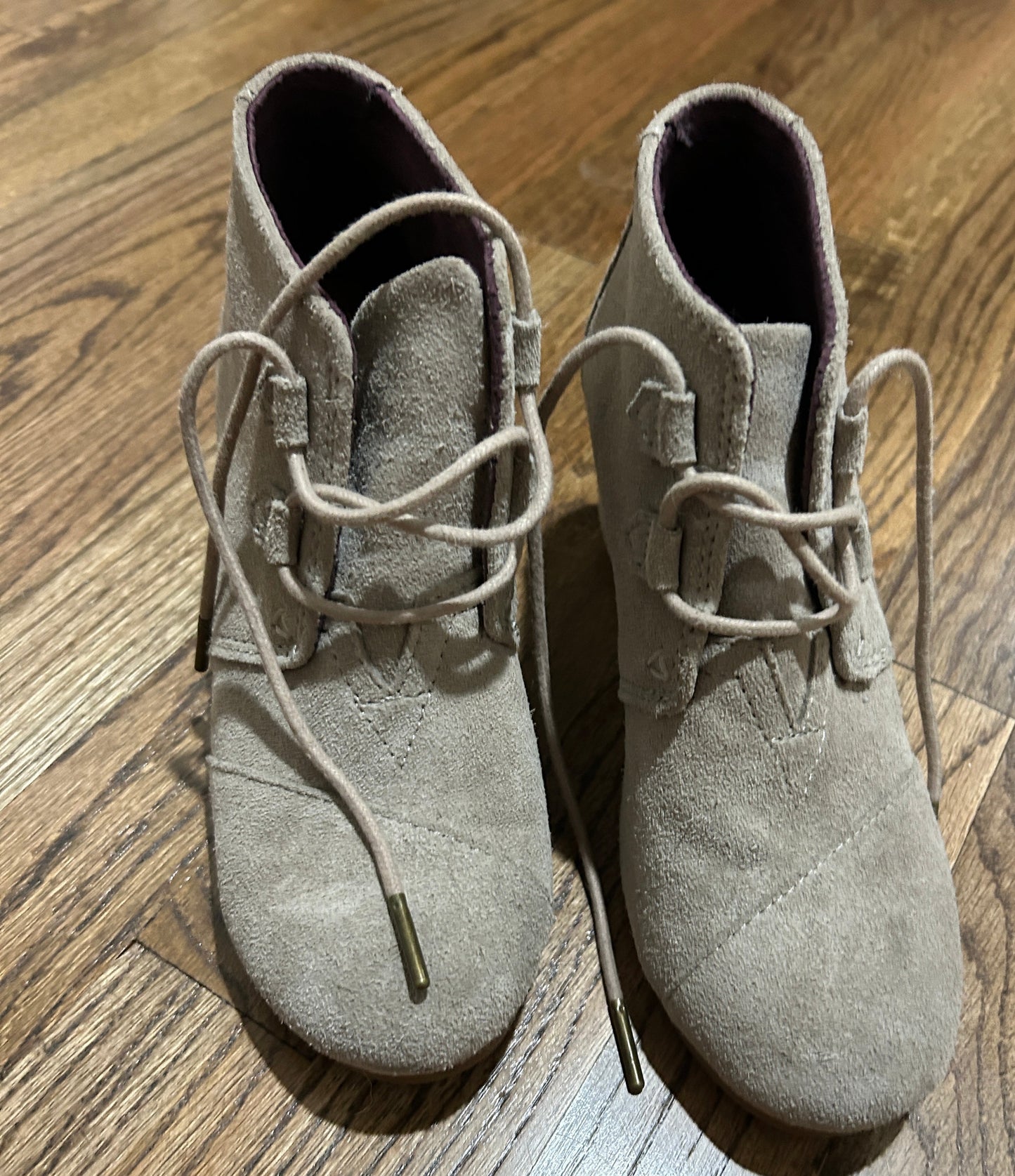 #35 Tom’s suede booties size 6.5 Women