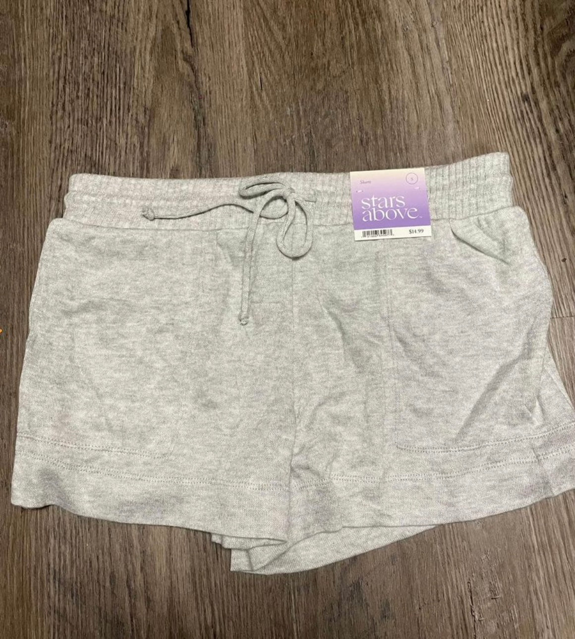 NEW women small shorts. gray. very soft and comfortable. Stars above