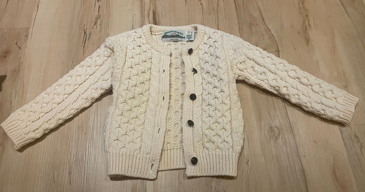 Seller 202 - Aran Crafts - Irish cardigan sweater - size 2-3 years