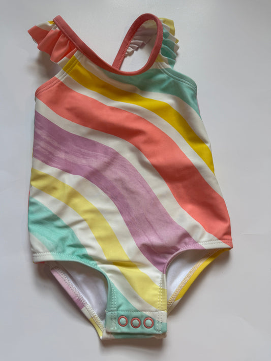 #116 carters striped swimsuit girls 9 months