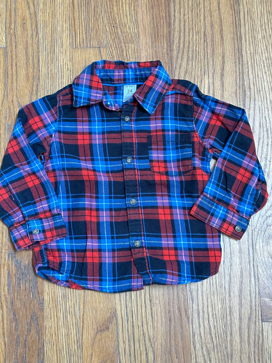 Seller #168 Carters Boys 24m Plaid Button Down