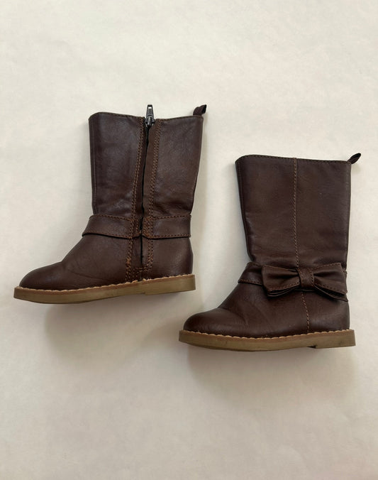 #200 Girls size toddler 6 Baby Gap long brown leather boots