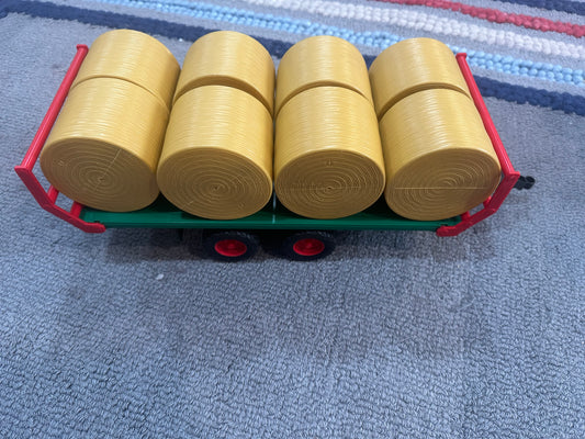 #24 Bruder trailer with hay bales