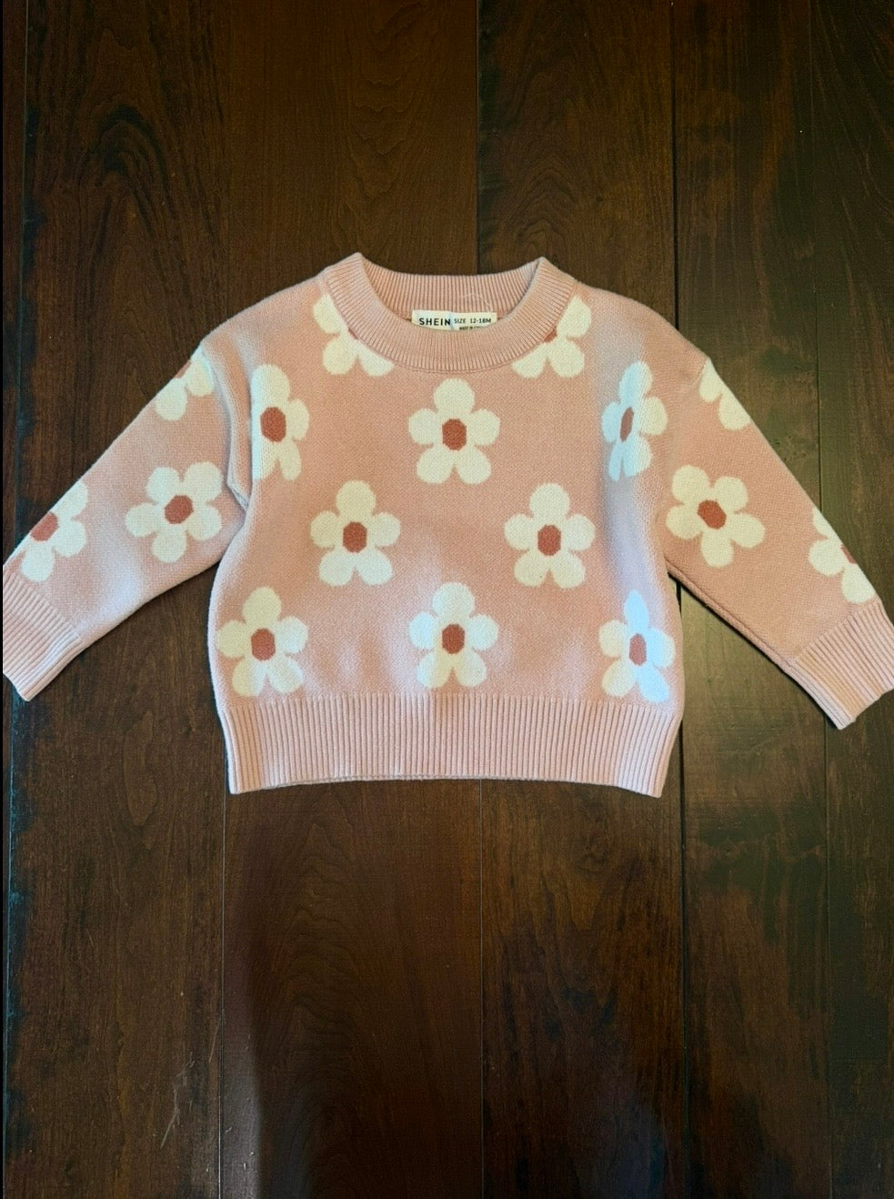 #28 SHEIN Floral Sweater - Girls 12-18 Months