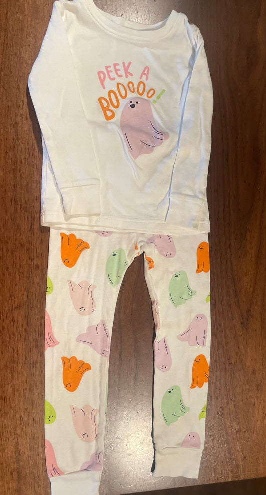 #177 Old Navy Girls Ghost Pajamas 4T
