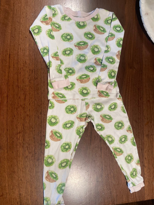 #177 Burt’s Bees Kiwi Girls Pajamas 4T