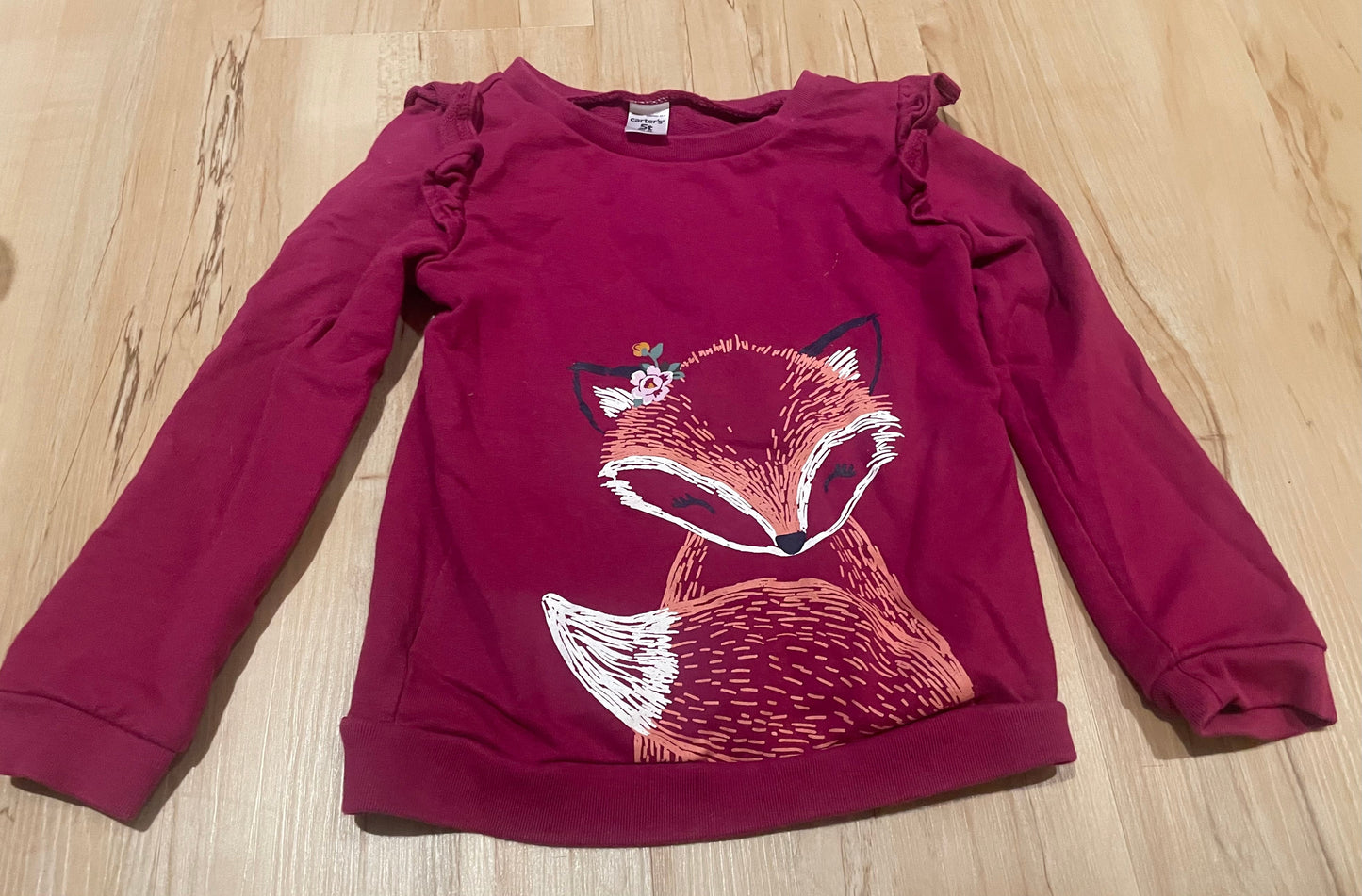 Seller 202 - Carters - fox shirt & leggings outfit - size 5