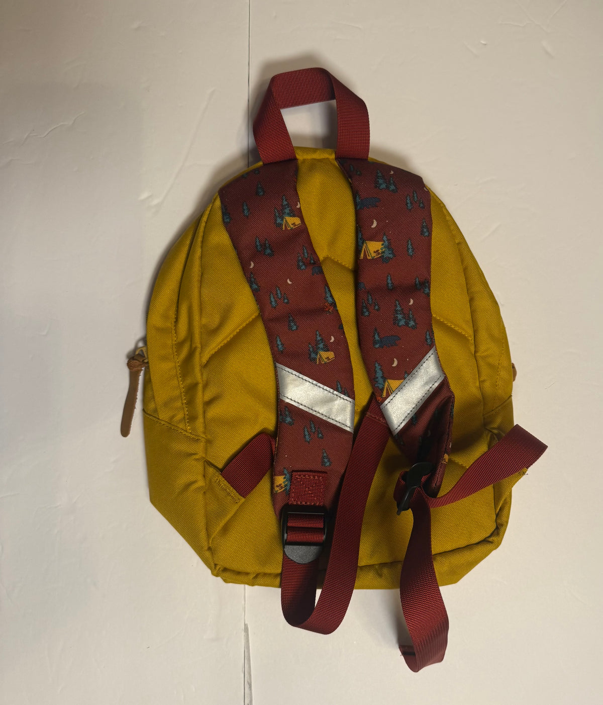 #141 Toddler Gold with Tents Backpack by United by Blue with Padded back