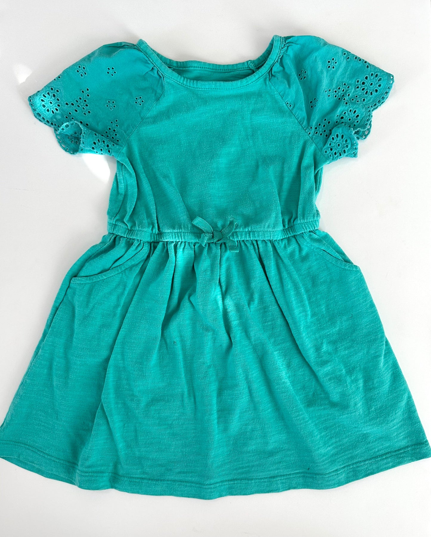 #48 Cat & Jack girls 4T flutter sleeve eyelet cotton dress