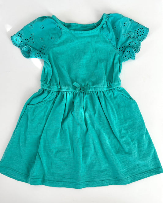 #48 Cat & Jack girls 4T flutter sleeve eyelet cotton dress