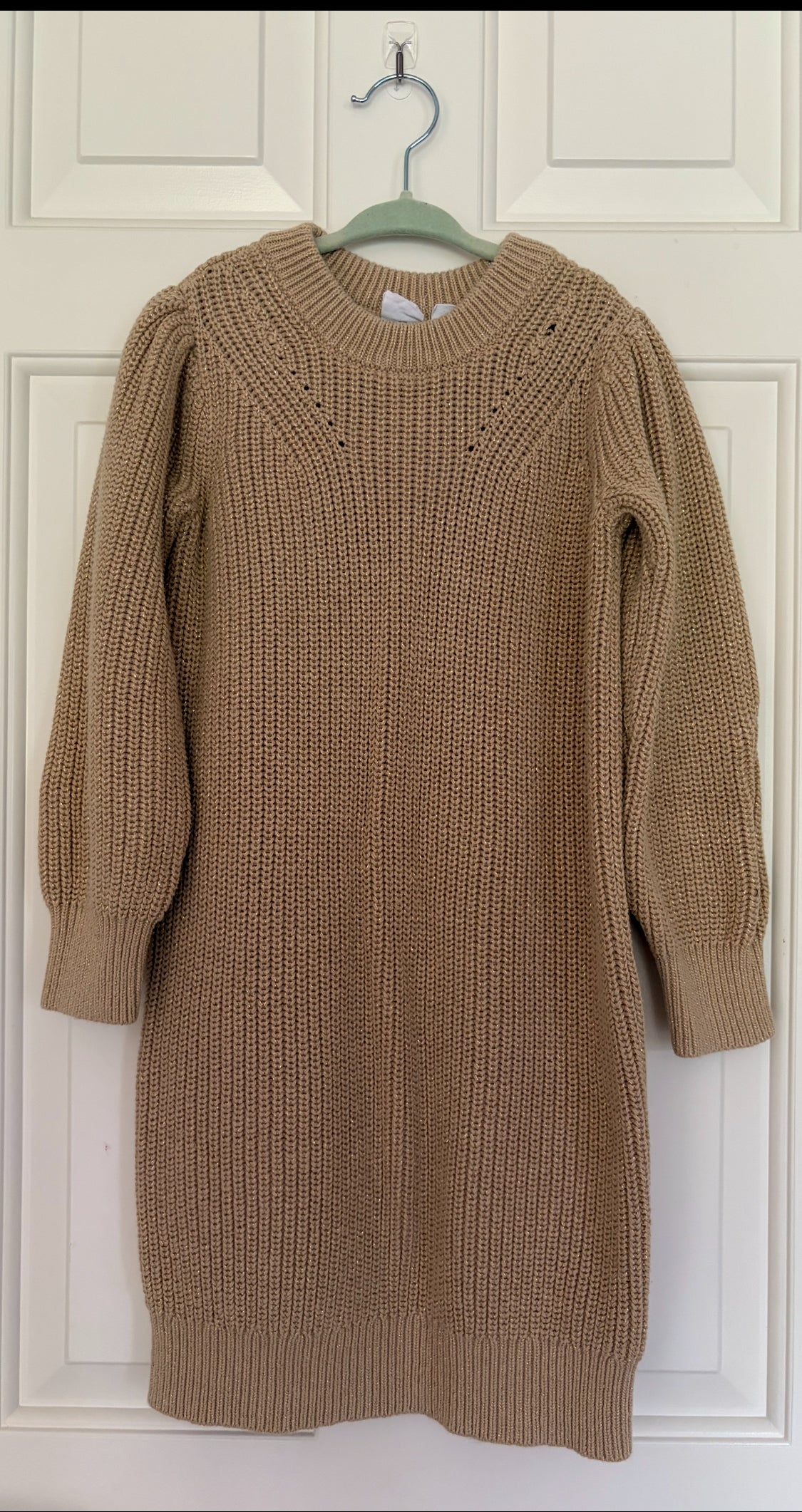 #30 Girls Gap Kids gold sweater dress, size 6/7 (S)
