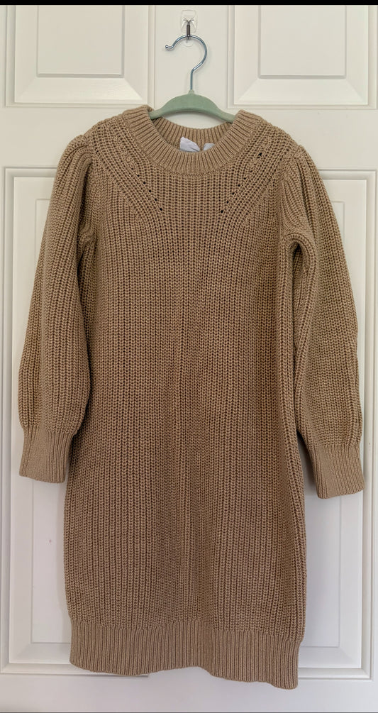 #30 Girls Gap Kids gold sweater dress, size 6/7 (S)