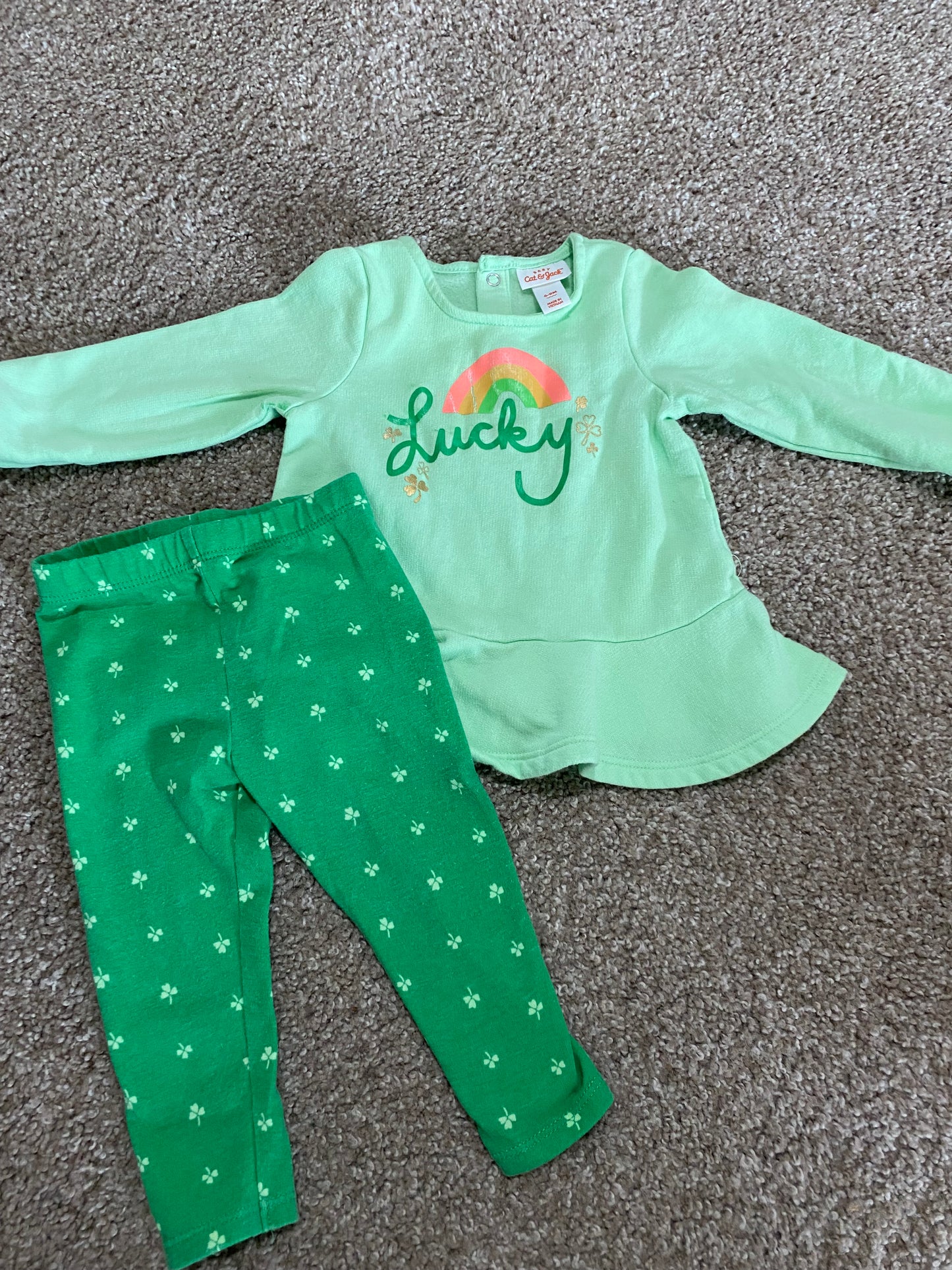 Cat and Jack 6-9 Month St Patrick’s Day Outfit