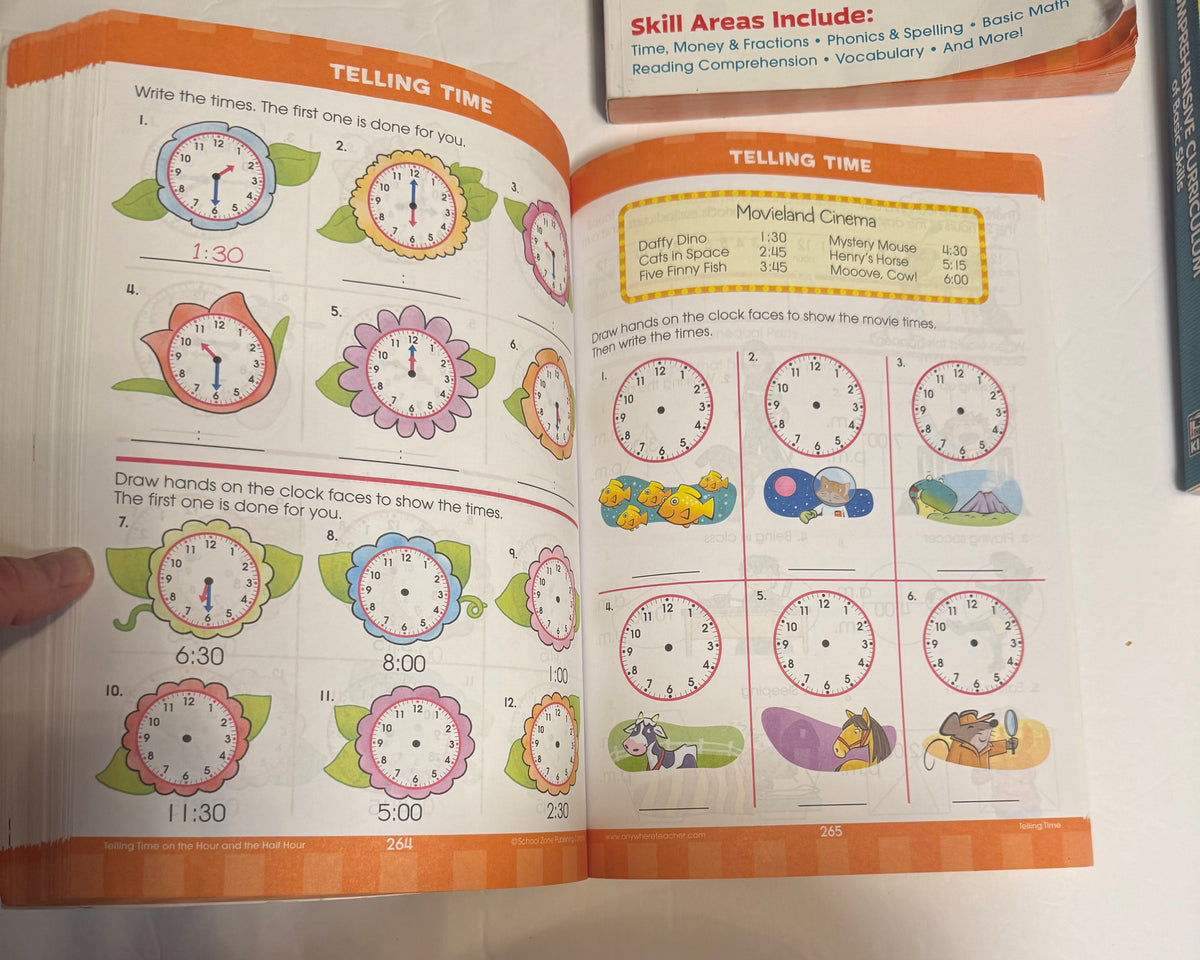 #141 First Grade Workbook Bundle - Less than 10 pages used in each BiG First Grade and First Grade Comprehensive Curriculum - Less than 30 pages used of 544