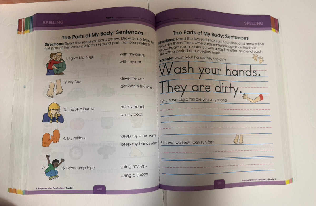 #141 First Grade Workbook Bundle - Less than 10 pages used in each BiG First Grade and First Grade Comprehensive Curriculum - Less than 30 pages used of 544