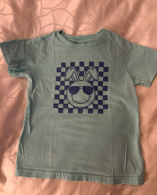 #30 Boys sweet wink light teal cool bunny t-shirt, size 3T