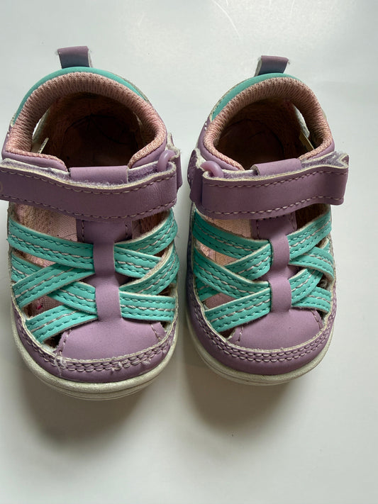 REDUCED #116 Striderite purple and teal shoes girls c3