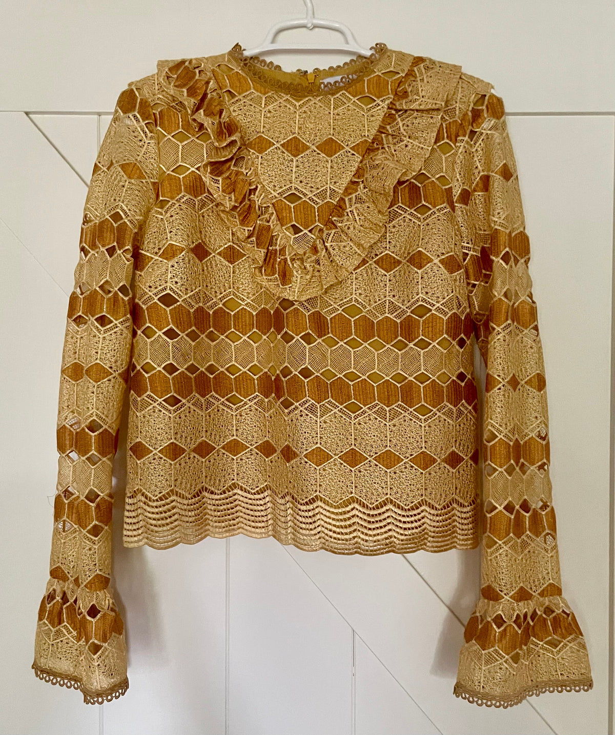 Seller #73 Anthropologie Gold Blouse Women’s XS