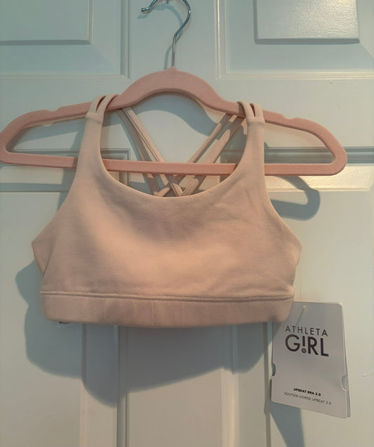 #30 Girls Athlete Girl Upbeat shorts bra, size XS/6 , light pink NEW WITH TAGS