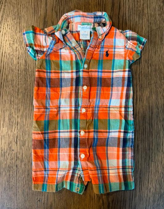 Seller #195 - Ralph Lauren Polo Boys Plaid Romper One Piece Outfit Size 9 Months