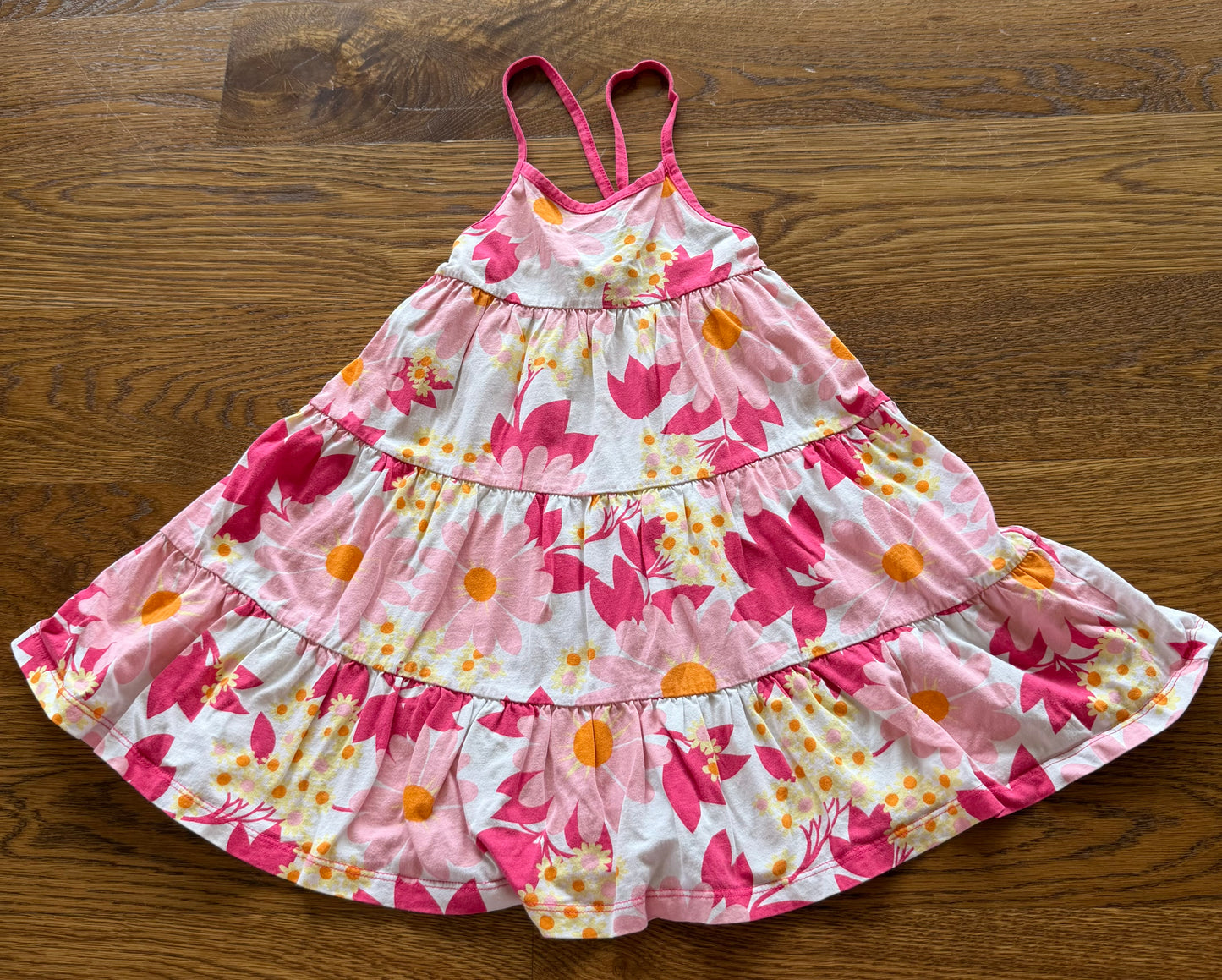 52 - Girls 4T Osh Kosh Bigosh Pink Floral Dress