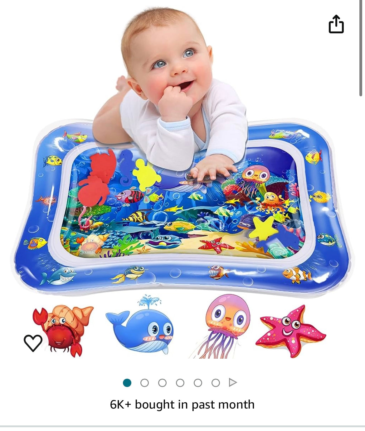 New Baby Tummy time water mat.