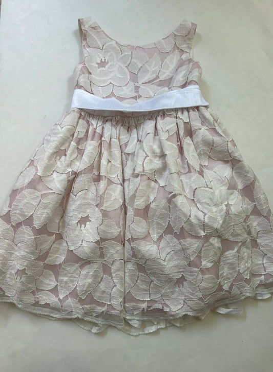 #200 Girls size 2T light pink/ white flower girl  wedding dress