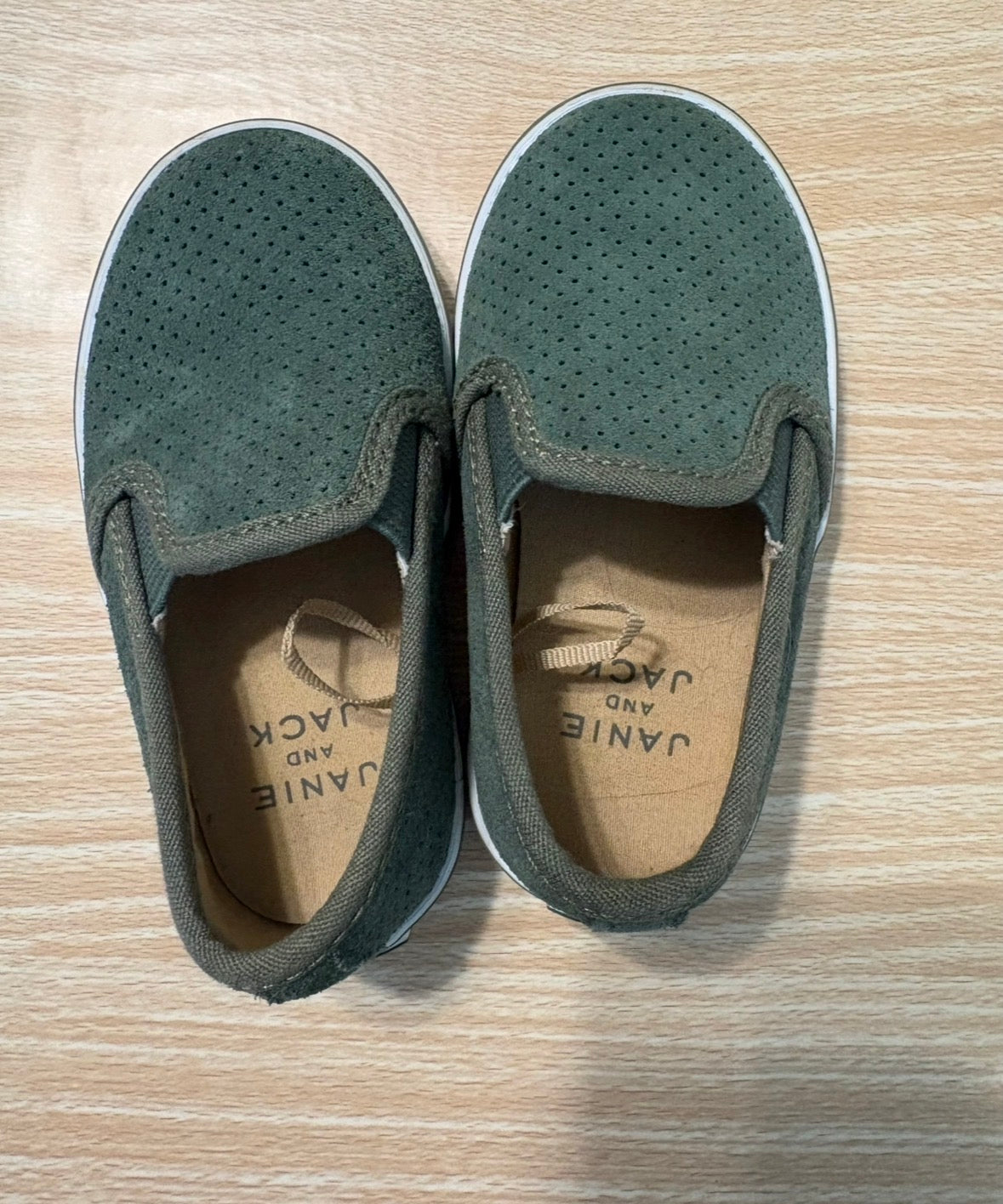 Seller #196 Toddler Boy Janie & Jack Dark Green Suede Slides Size 6